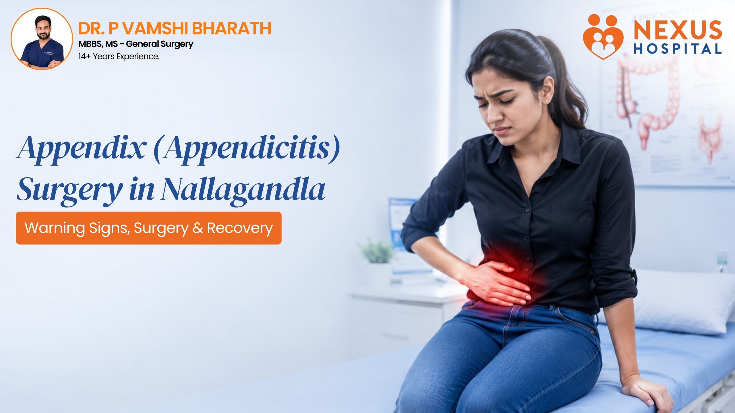 Appendix (Appendicitis) Surgery in Nallagandla – Warning Signs, Surgery & Recovery
